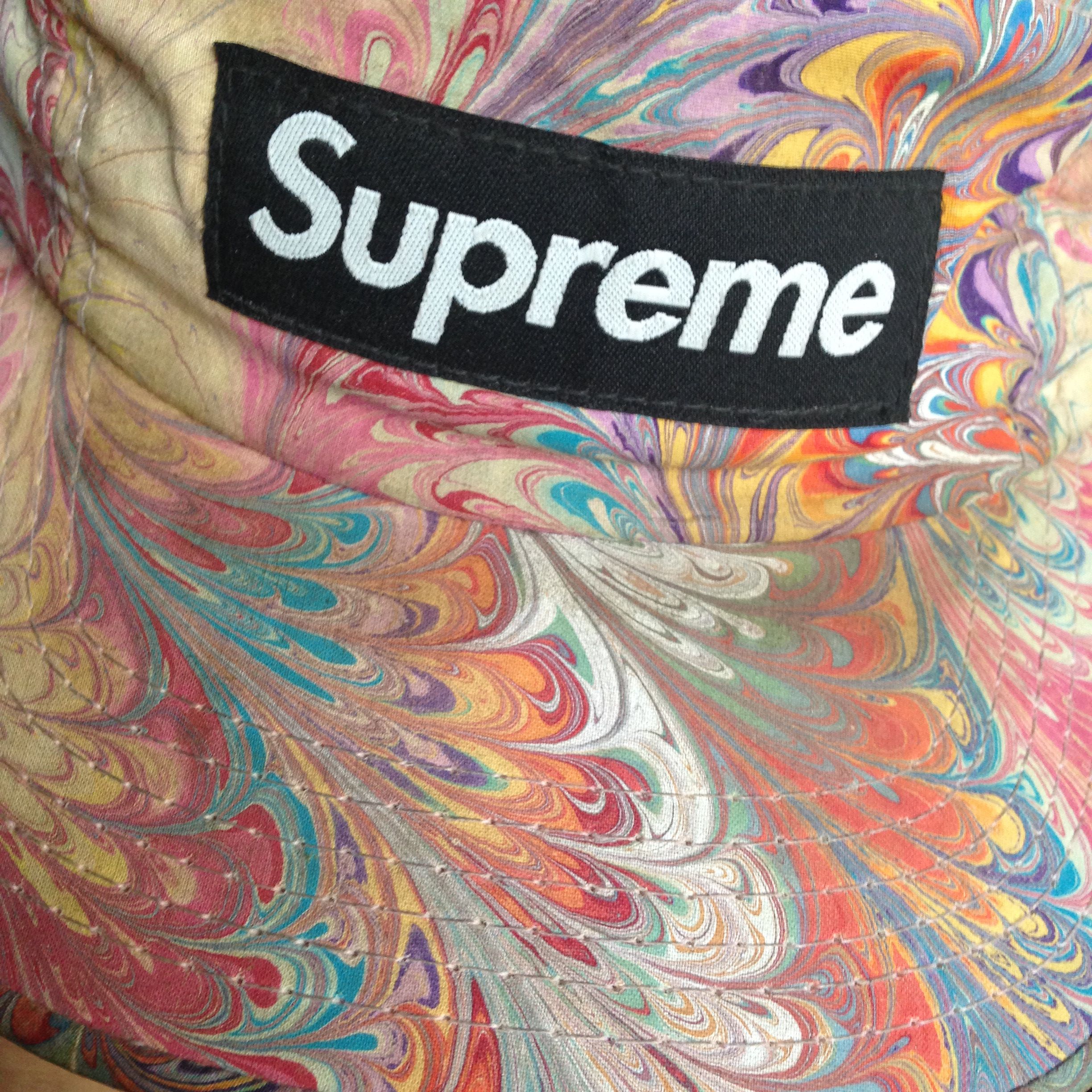 Supreme Marbled Camp Cap Red - SS16 - US