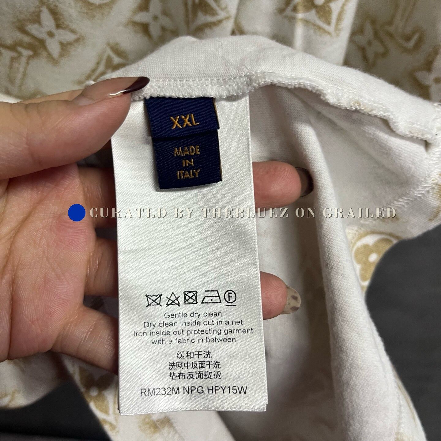 Louis Vuitton Louis Vuitton Beige Logo Print Crewneck T-shirt Size US XXL / EU 58 / 5 - 4 Thumbnail