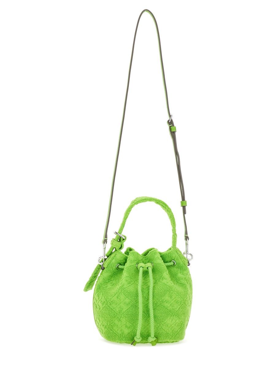 Tory Burch TORY BURCH "T MONOGRAM" MINI BUCKET BAG - GREEN Size ONE SIZE - 2 Thumbnail