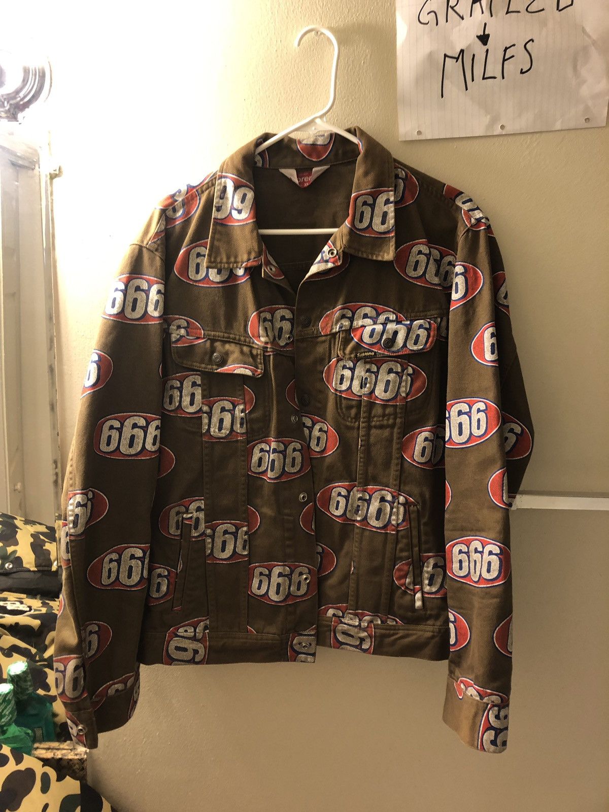 Supreme Supreme 666 denim brown jacket | Grailed