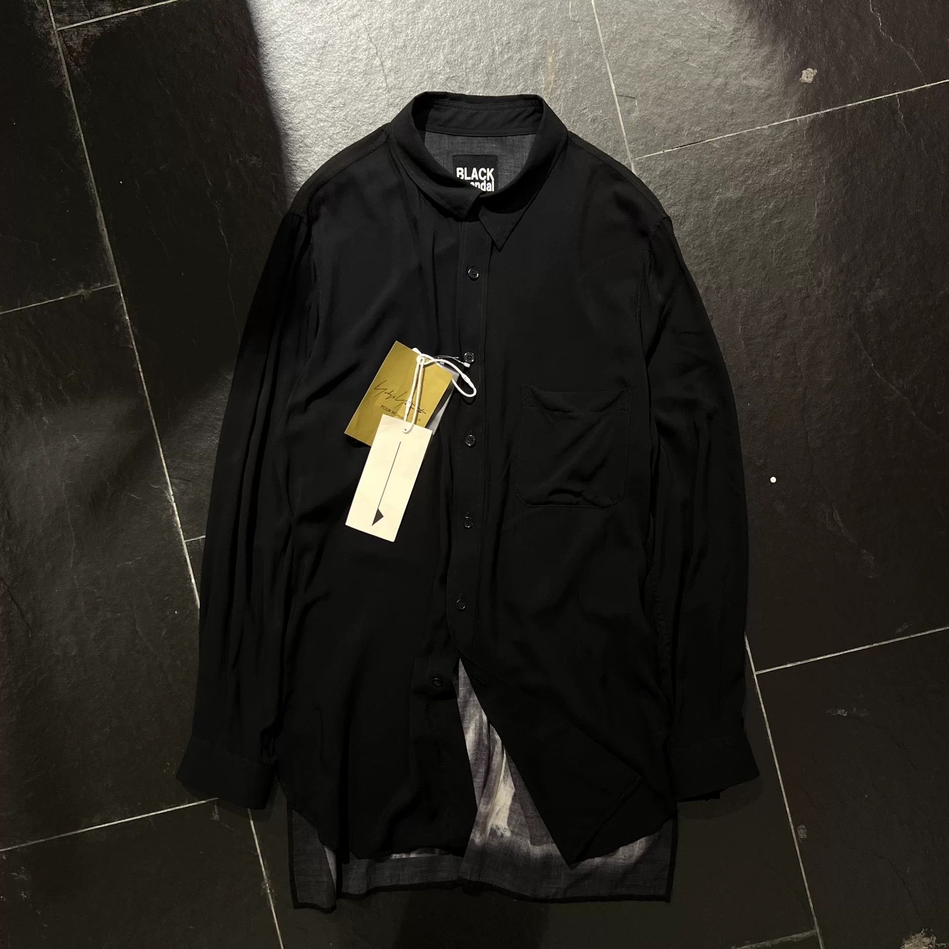 Yohji Yamamoto Yohji Yamamoto Black Scandal Long Shirt Size US M / EU 48-50 / 2 - 2 Thumbnail
