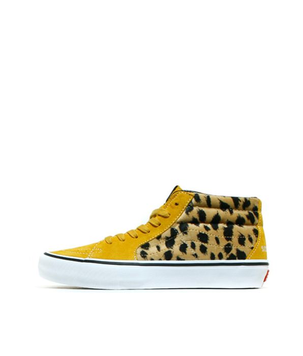 Supreme Supreme Vans Velvet Leopard Sk8-Mid Pro Gold 9 | Grailed