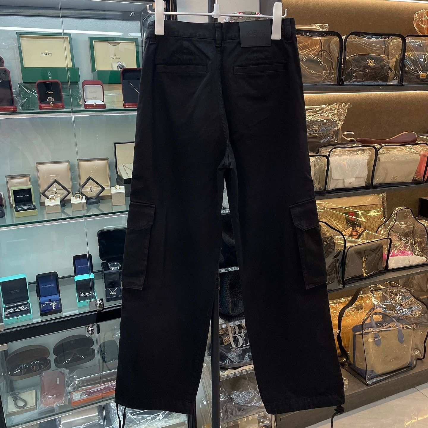 Loewe Loewe Black Cotton Cargo Pants Size 48 Size US 32 / EU 48 - 3 Thumbnail