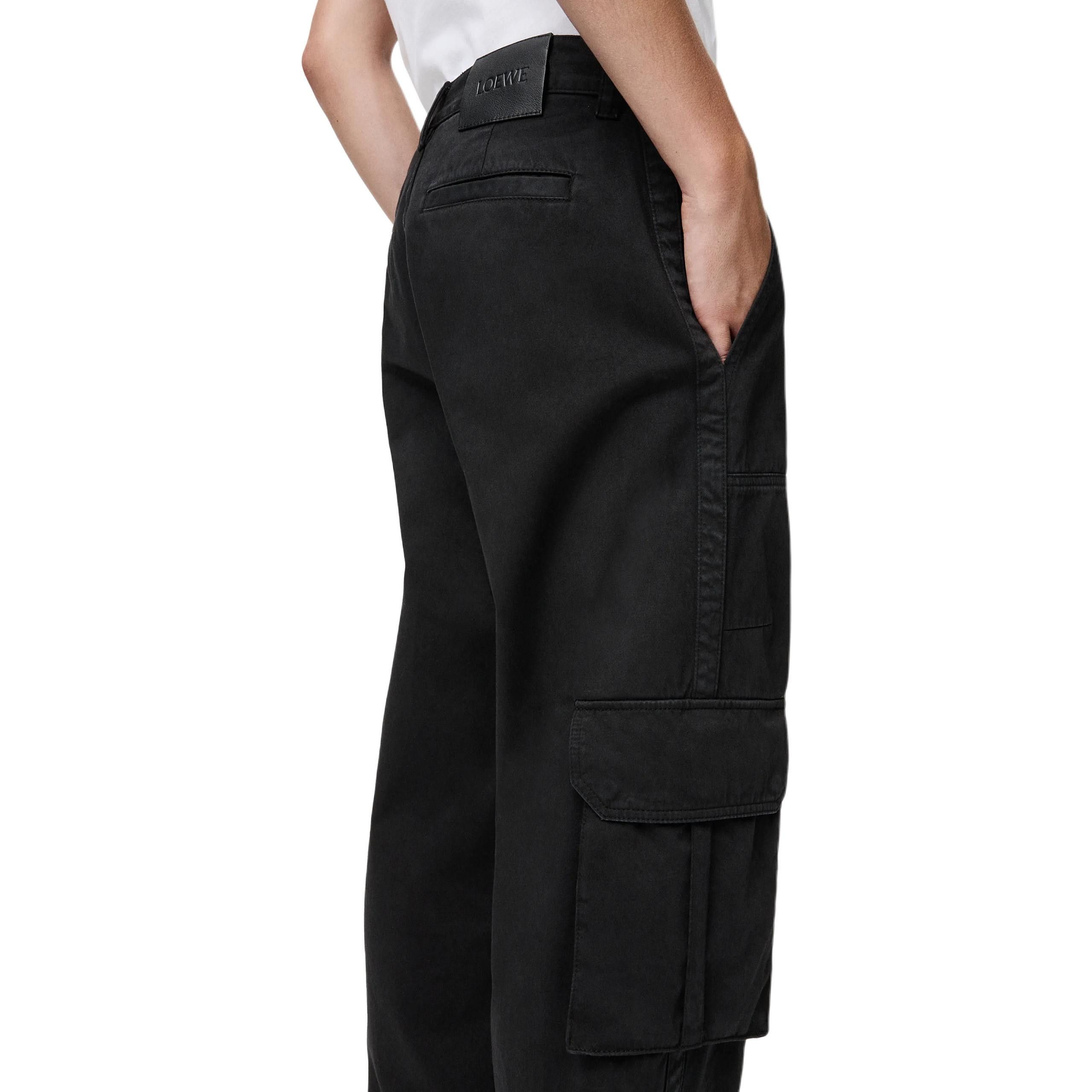 Loewe Loewe Black Cotton Cargo Pants Size 48 Size US 32 / EU 48 - 16 Thumbnail