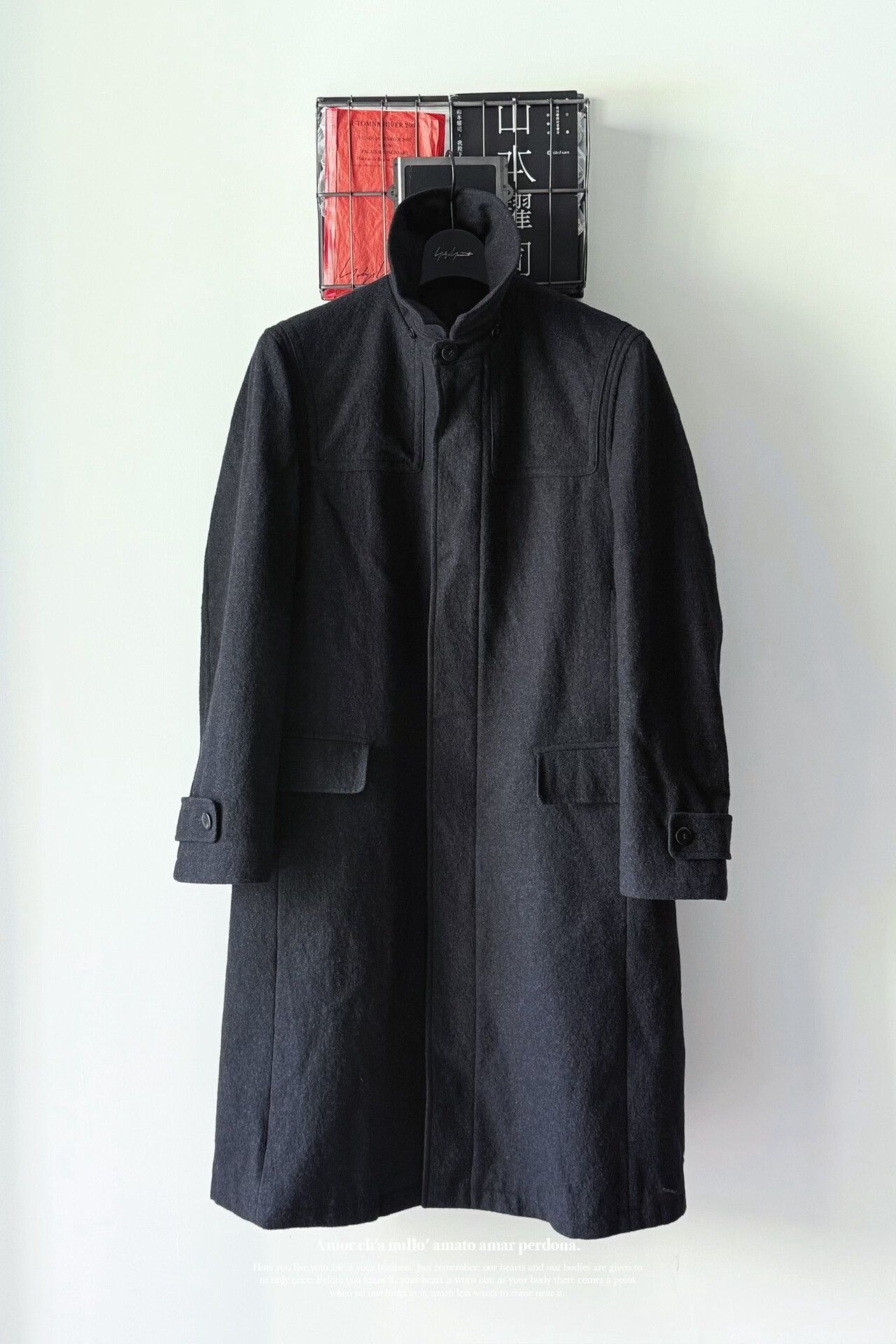 こっとん 3G WOOL FELT FULLED SHAWL COLLAR COAT – THE SHOP YOHJI YAMAMOTO