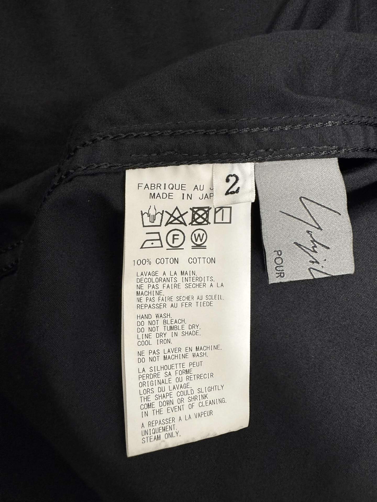 Yohji Yamamoto Yohji Yamamoto Pour Homme Black Shirt Size US M / EU 48-50 / 2 - 5 Thumbnail