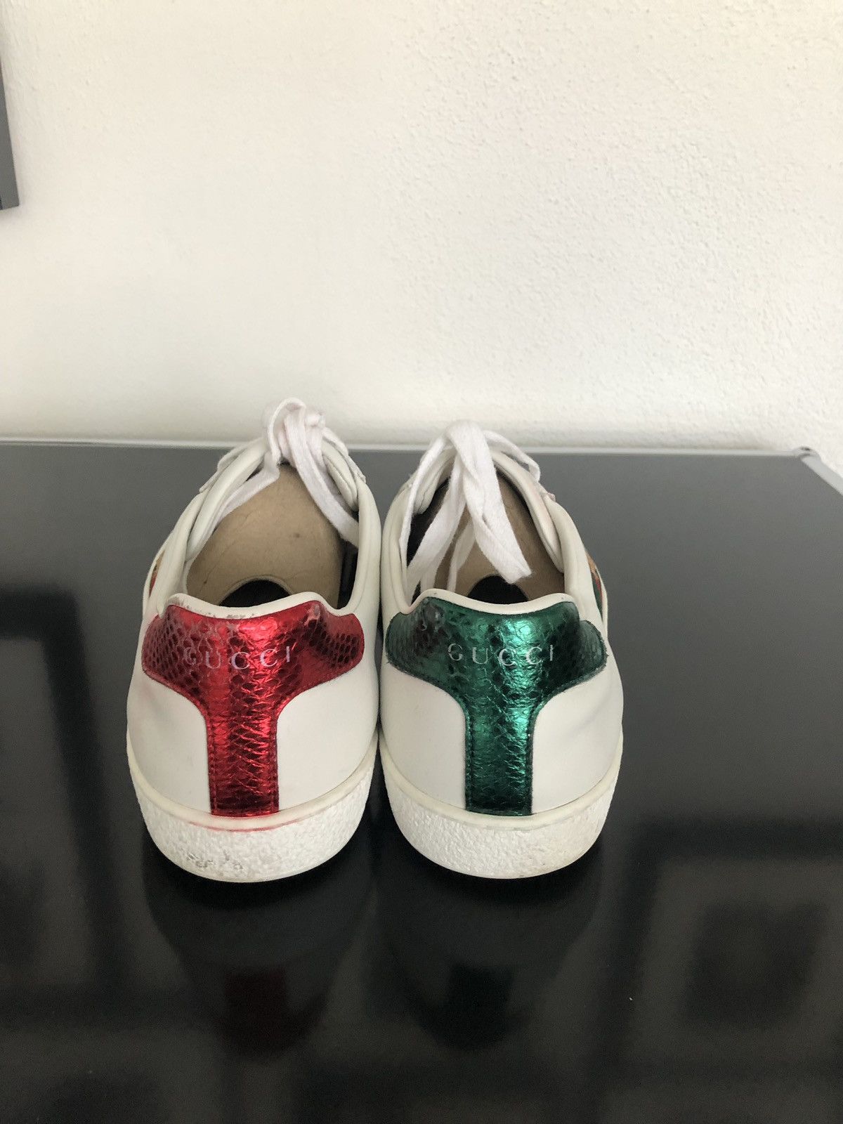 Gucci Gucci Fly Ace Embroidered leather Sneakers Grailed