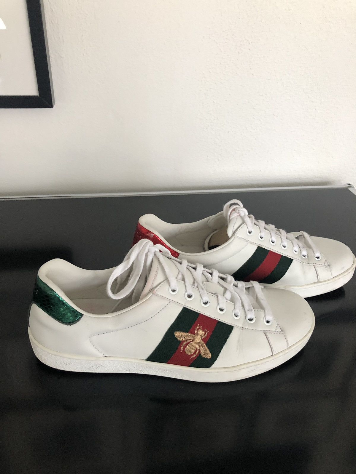 Gucci Gucci Fly Ace Embroidered leather Sneakers Grailed