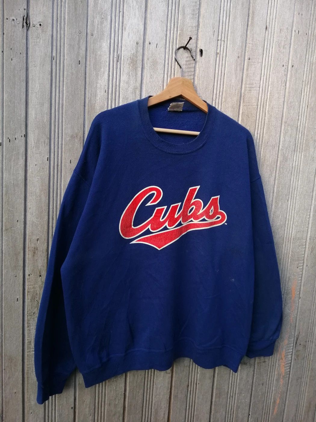 NFL Vintage CUBS Spell Out Big Logo Crewneck Sweatshirt B4 Size US XL / EU 56 / 4 - 6 Thumbnail