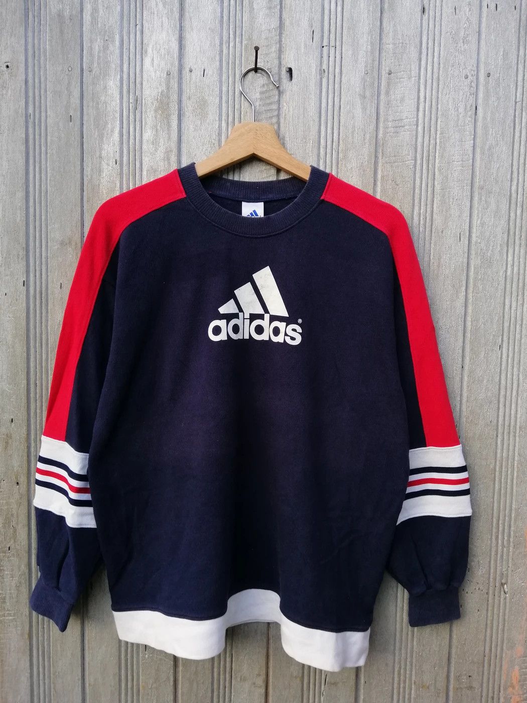 Adidas Vintage 90s ADIDAS Equipment Big Logo Sweatshirt B27 Size US M / EU 48-50 / 2 - 1 Thumbnail