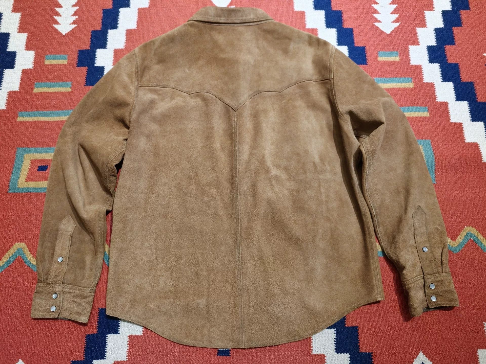 RRL Ralph Lauren RRL Ralph Lauren Suede Leather Shirt Size US XL / EU 56 / 4 - 4 Thumbnail