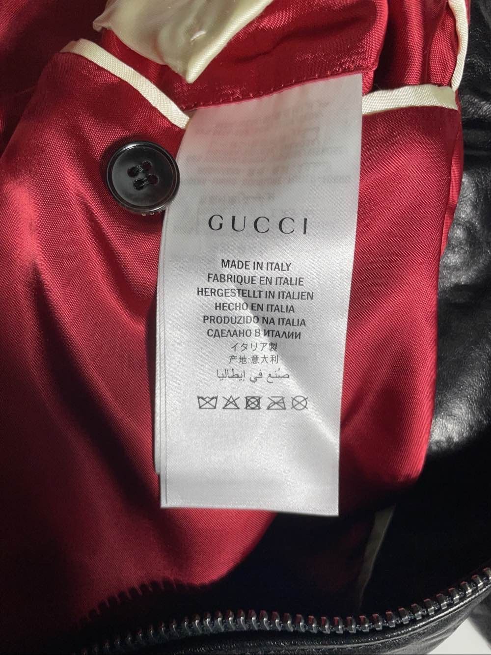 Gucci Striped Black Leather Jacket, Size S Size US S / EU 44-46 / 1 - 4 Thumbnail
