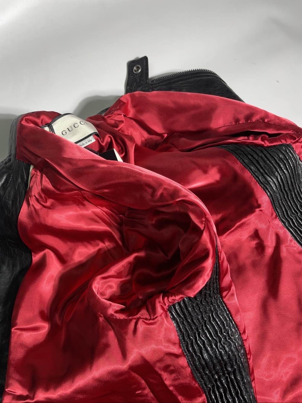 Gucci Striped Black Leather Jacket, Size S Size US S / EU 44-46 / 1 - 8 Thumbnail