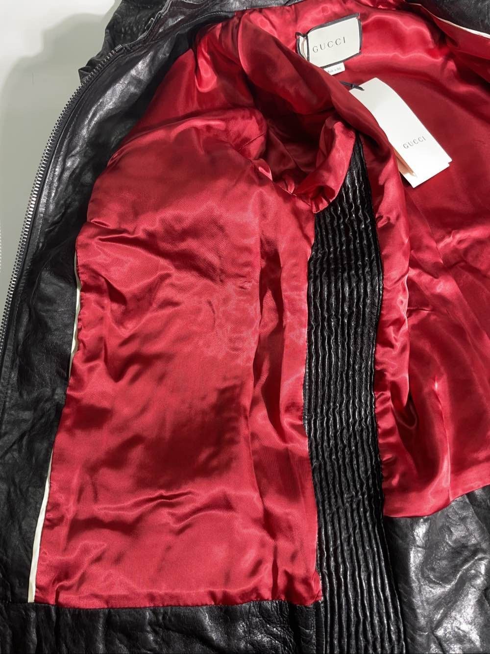 Gucci Striped Black Leather Jacket, Size S Size US S / EU 44-46 / 1 - 6 Thumbnail