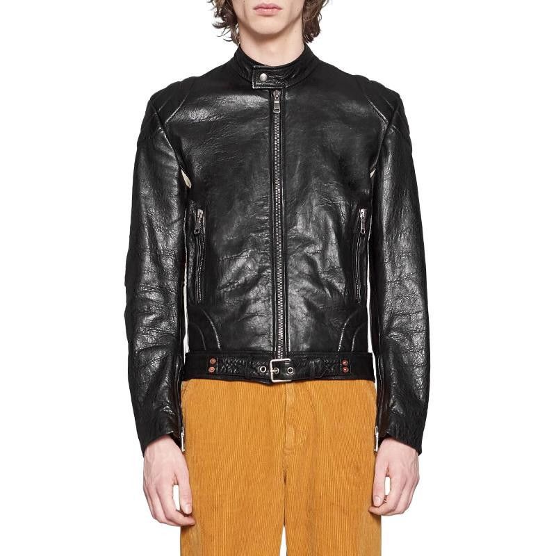 Gucci Striped Black Leather Jacket, Size S Size US S / EU 44-46 / 1 - 12 Thumbnail