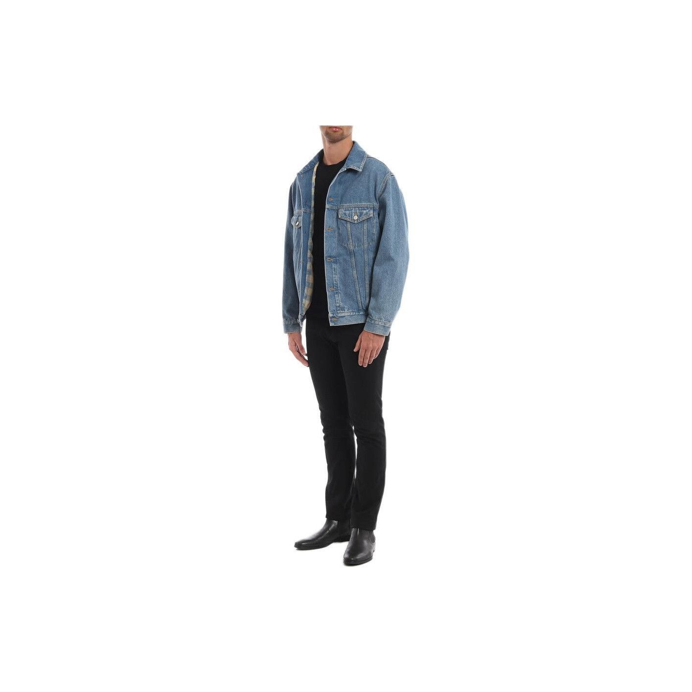 Vintage Blue Embroidered Denim Jacket