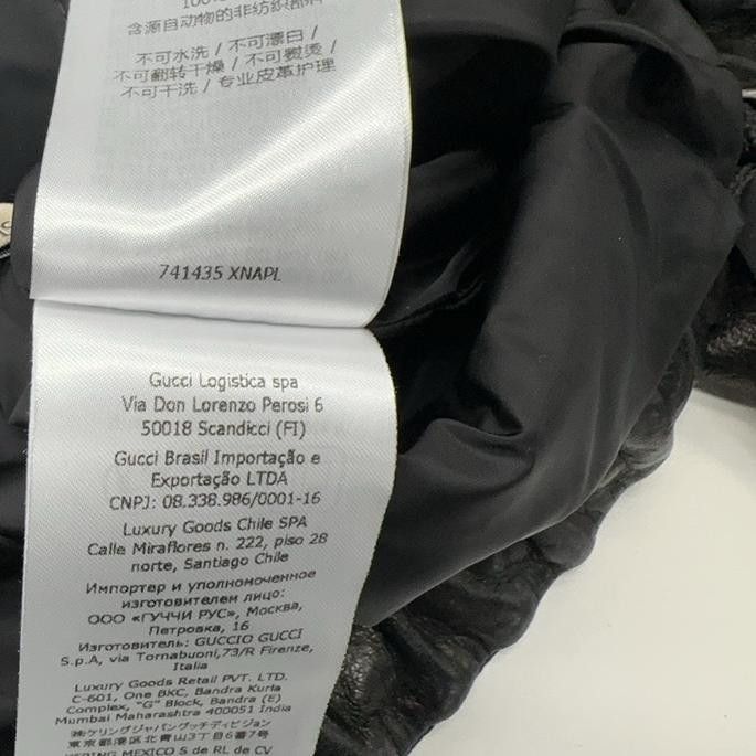 Gucci Black Leather Bomber Jacket in Size L Size US L / EU 52-54 / 3 - 11 Thumbnail