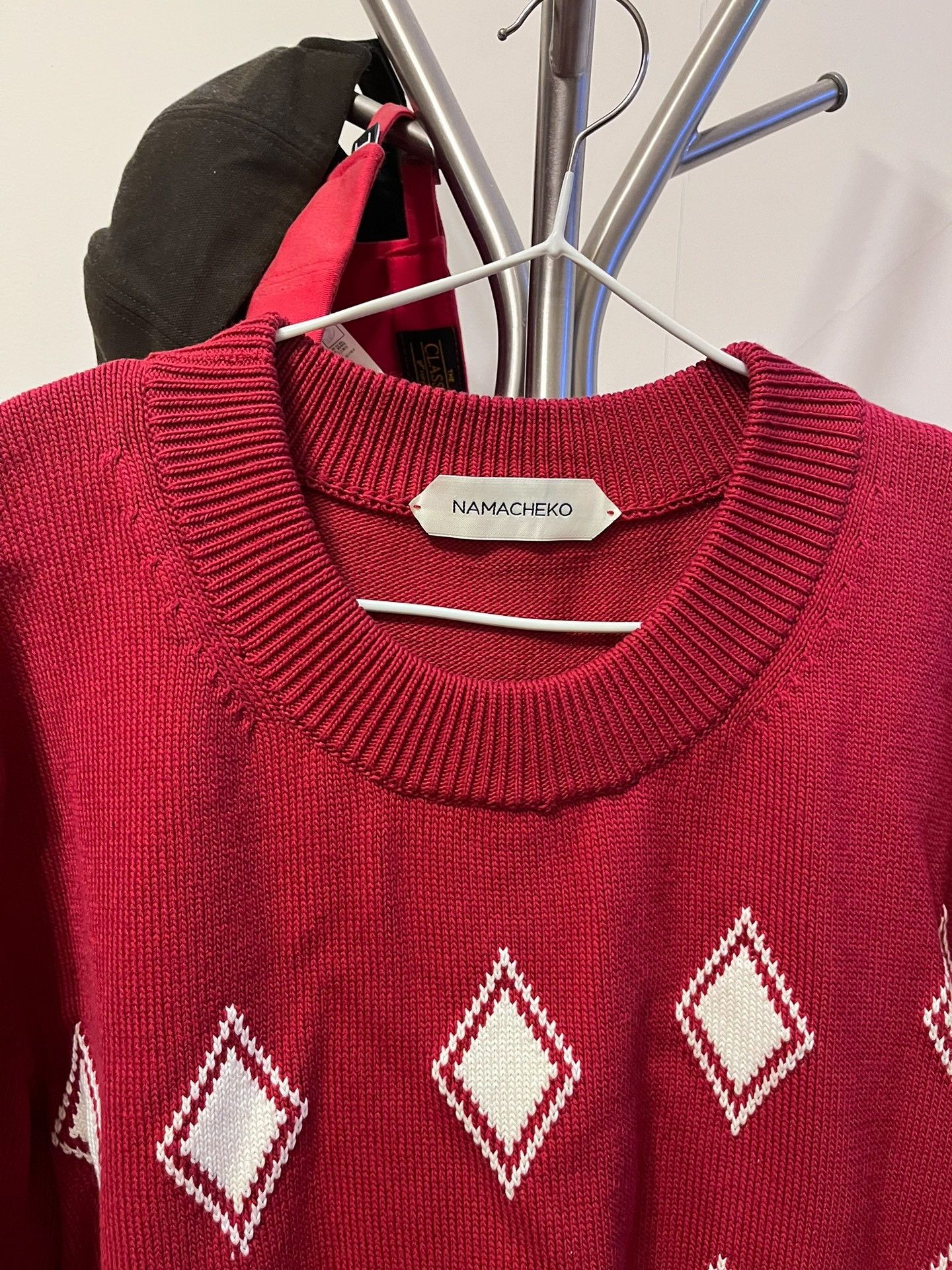 Namacheko NAMACHEKO Red Diamond Short Sweater Size M / US 6-8 / IT 42-44 - 2 Thumbnail