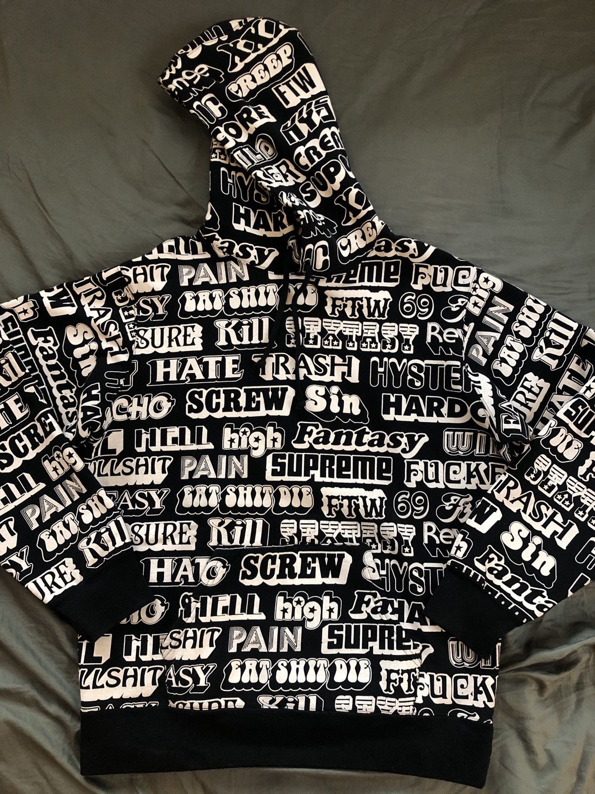 Buy Supreme Hysteric Glamour Text Hoodie fw 17 - Stadium Goods