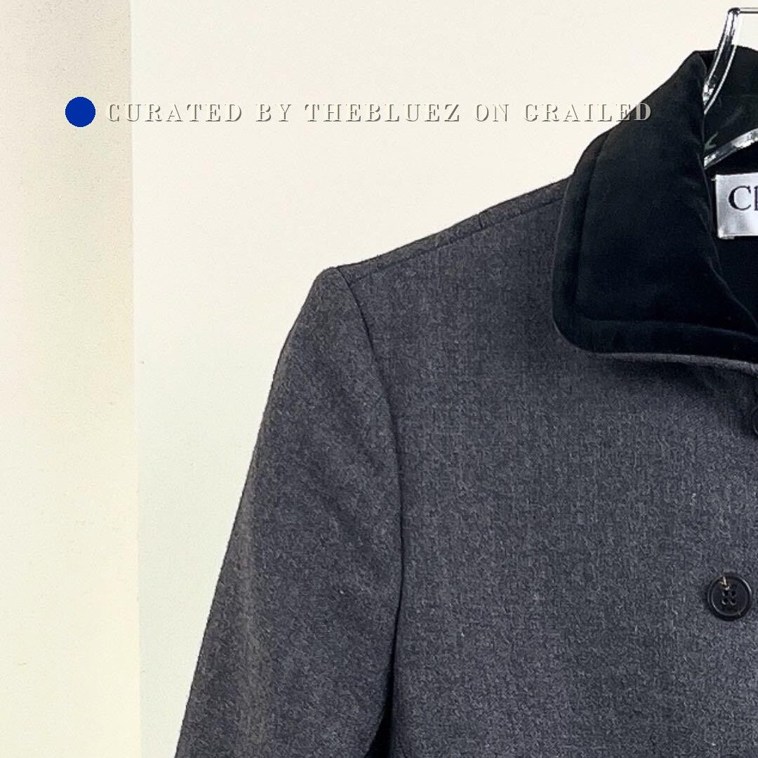 Dior Dior Gray Wool Double-Breasted Short Coat Size XXS / US 00 / IT 34 - 3 Thumbnail