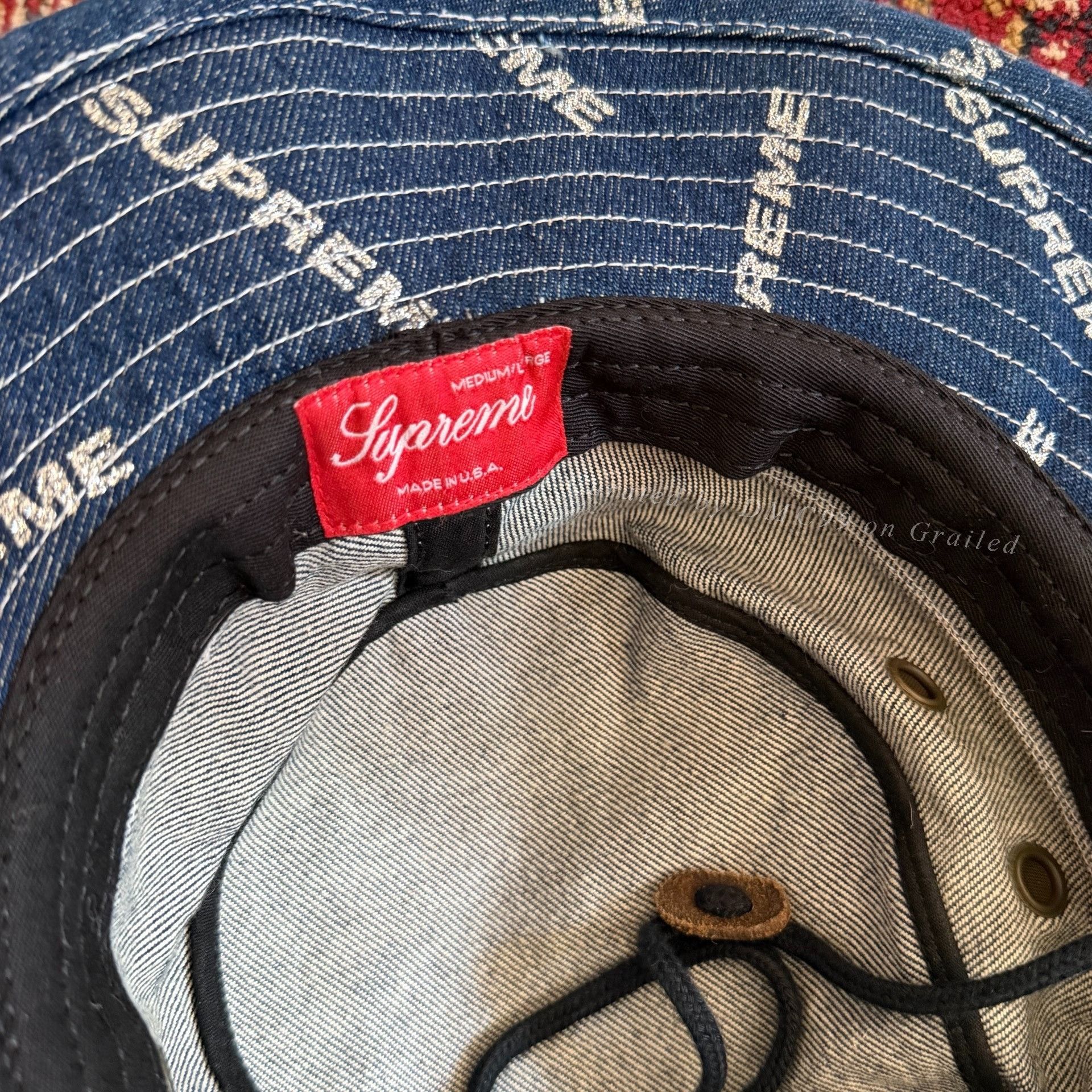 Supreme 17SS Denim Logo Boonie Hat