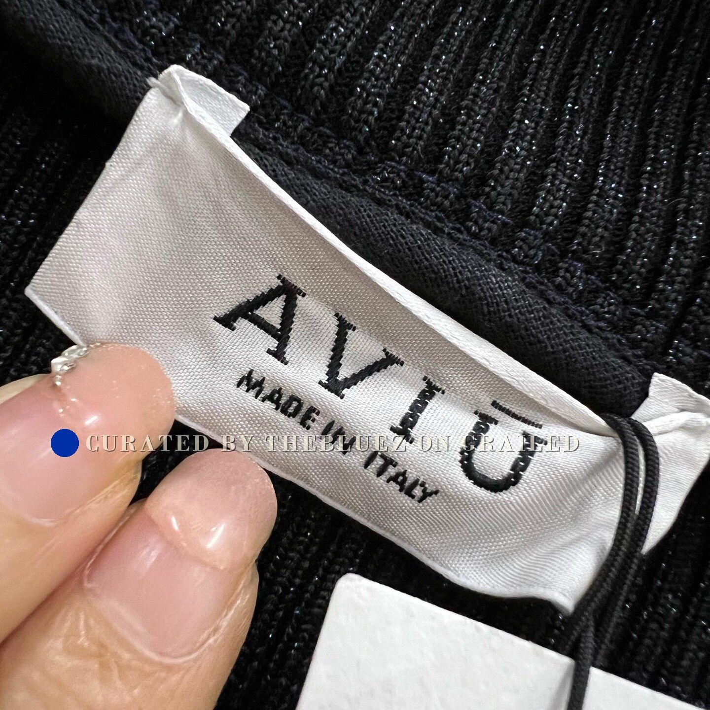 AVIU Dark Blue Velvet Coat