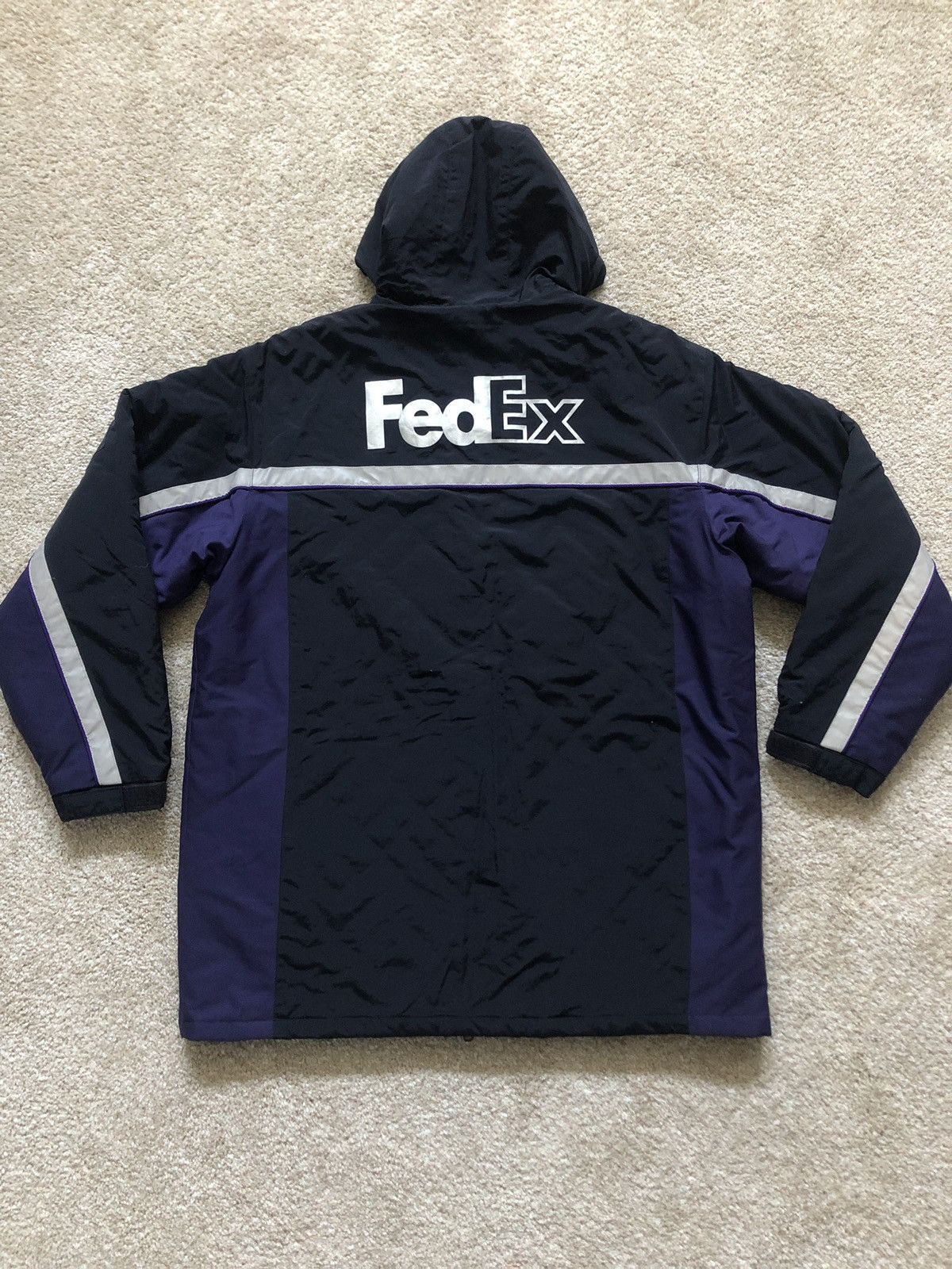 image of Vintage Fedex 3M Puffer Navy Jacket, Men's (Size XL)