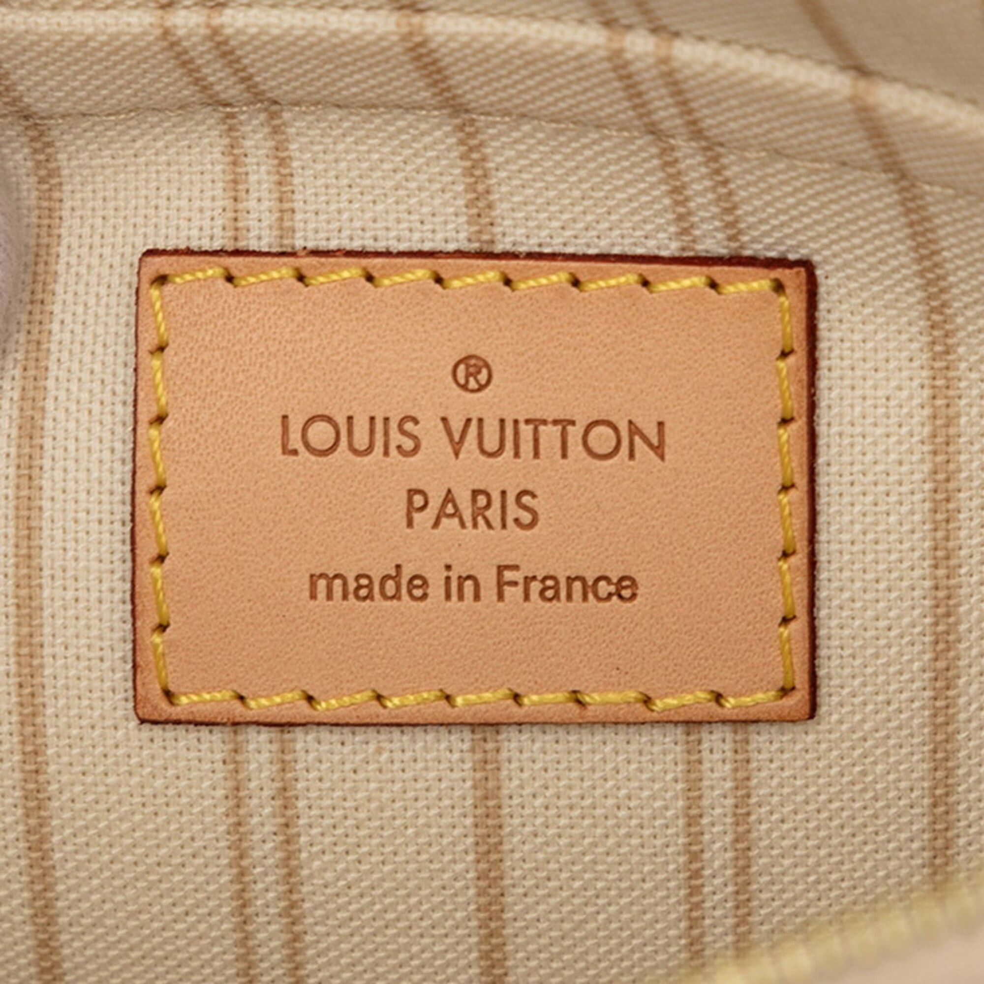 Louis Vuitton Louis Vuitton Damier Azur Neverfull with attached pouch, handbag N41361, white leather, women's, LOUIS VUITTON Size ONE SIZE - 5 Thumbnail