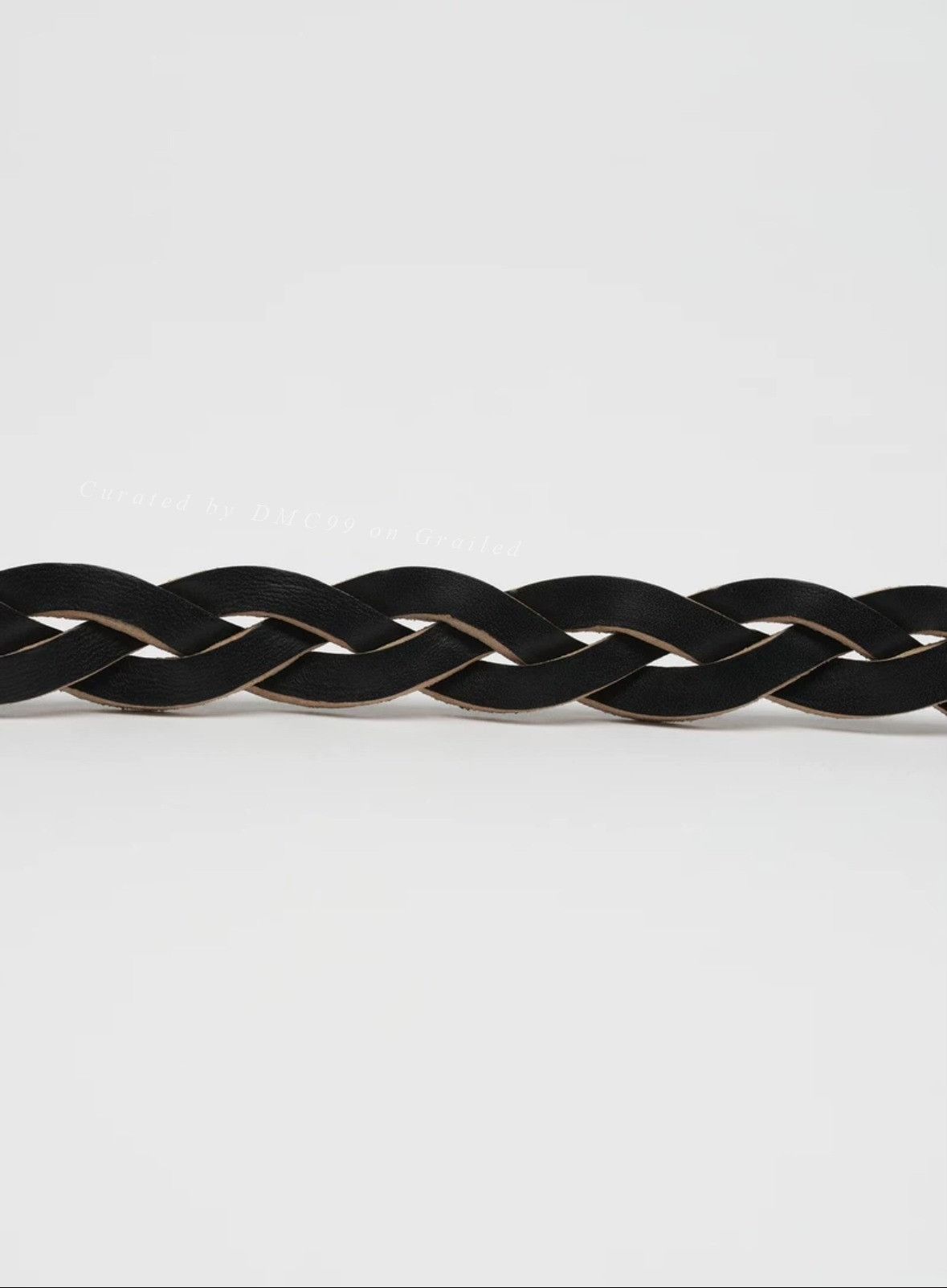 Our Legacy OUR LEGACY 2cm Black Leather Braided Belt Size ONE SIZE - 2 Thumbnail