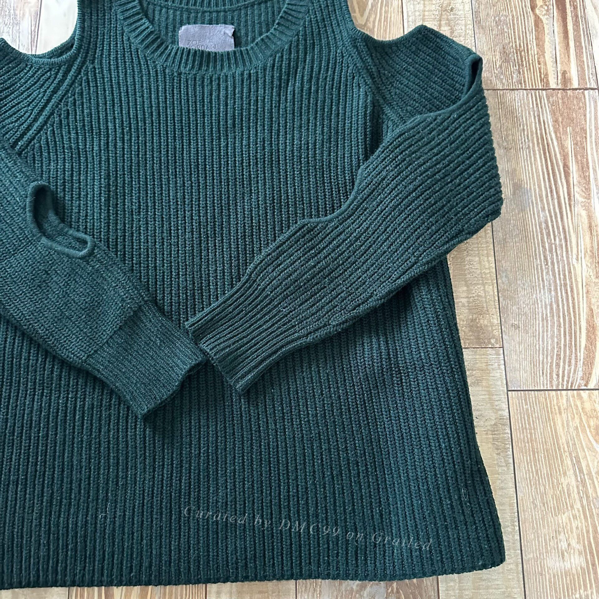 Other Zoe Jordan Forest Green Hollow Cashmere Sweater Size M / US 6-8 / IT 42-44 - 6 Thumbnail