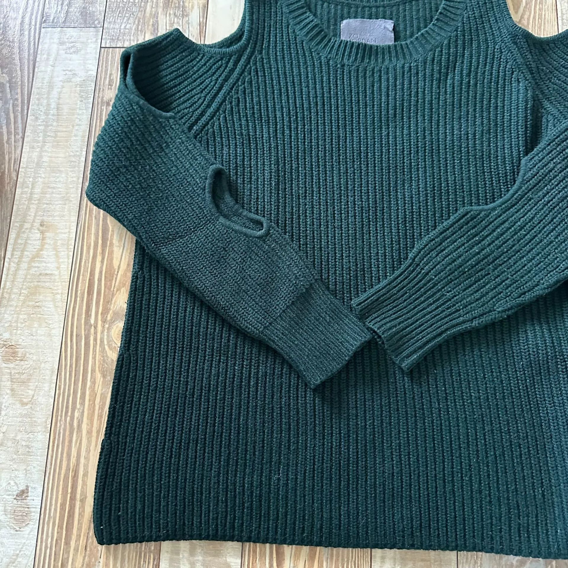 Other Zoe Jordan Forest Green Hollow Cashmere Sweater Size M / US 6-8 / IT 42-44 - 5 Thumbnail