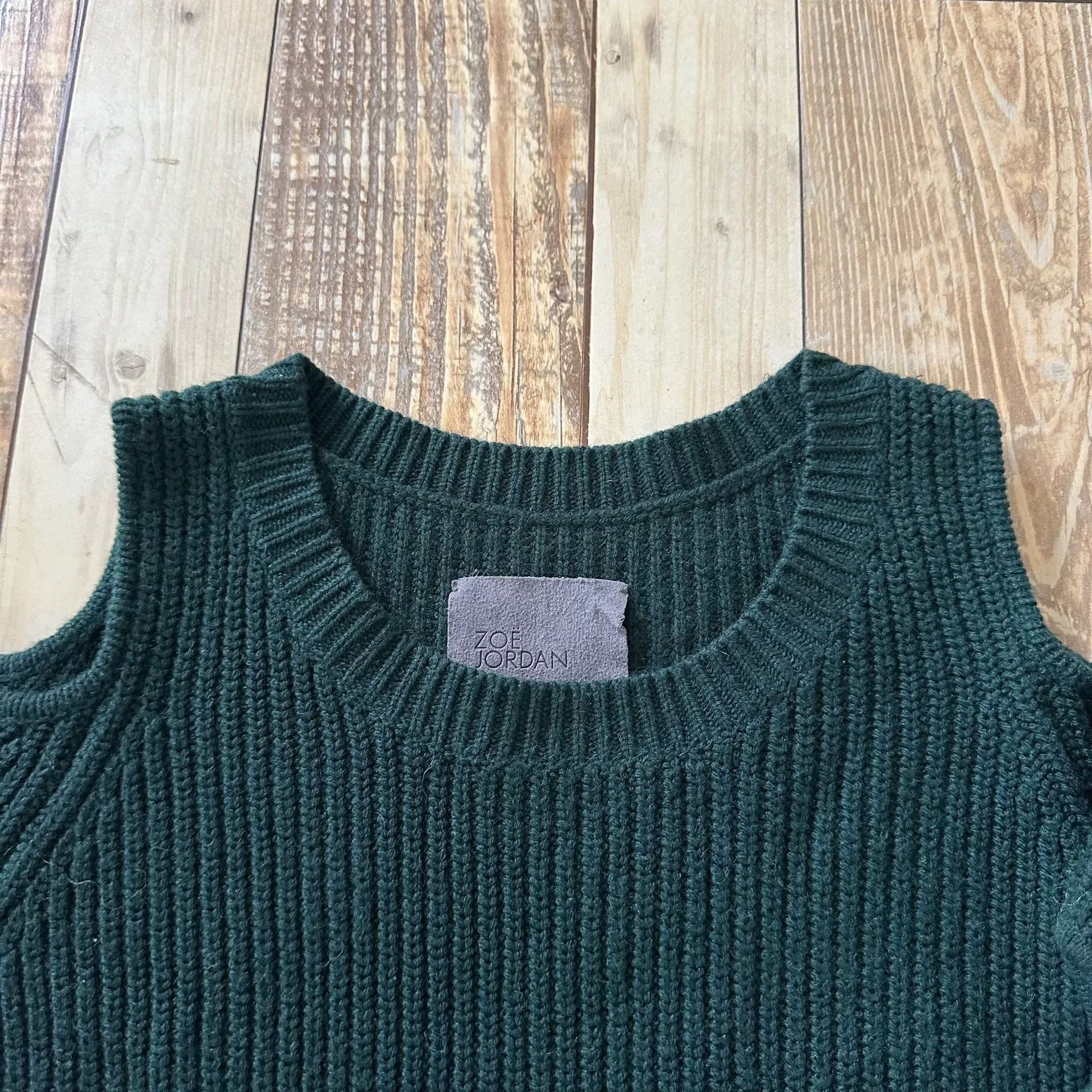 Other Zoe Jordan Forest Green Hollow Cashmere Sweater Size M / US 6-8 / IT 42-44 - 4 Thumbnail