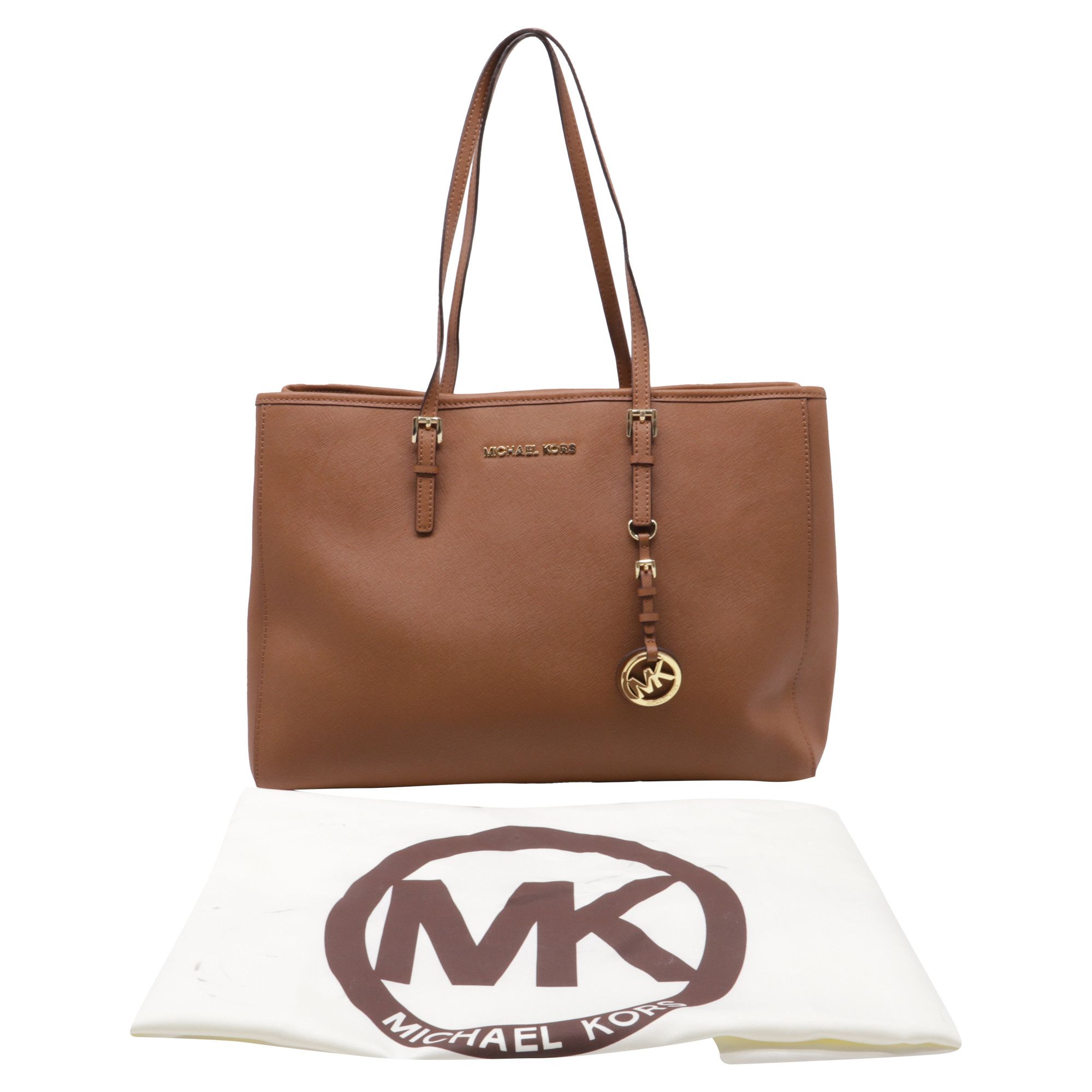 Michael Kors Michael Kors Jet Set Tote Bag in Brown Saffiano Leather Size ONE SIZE - 5 Thumbnail