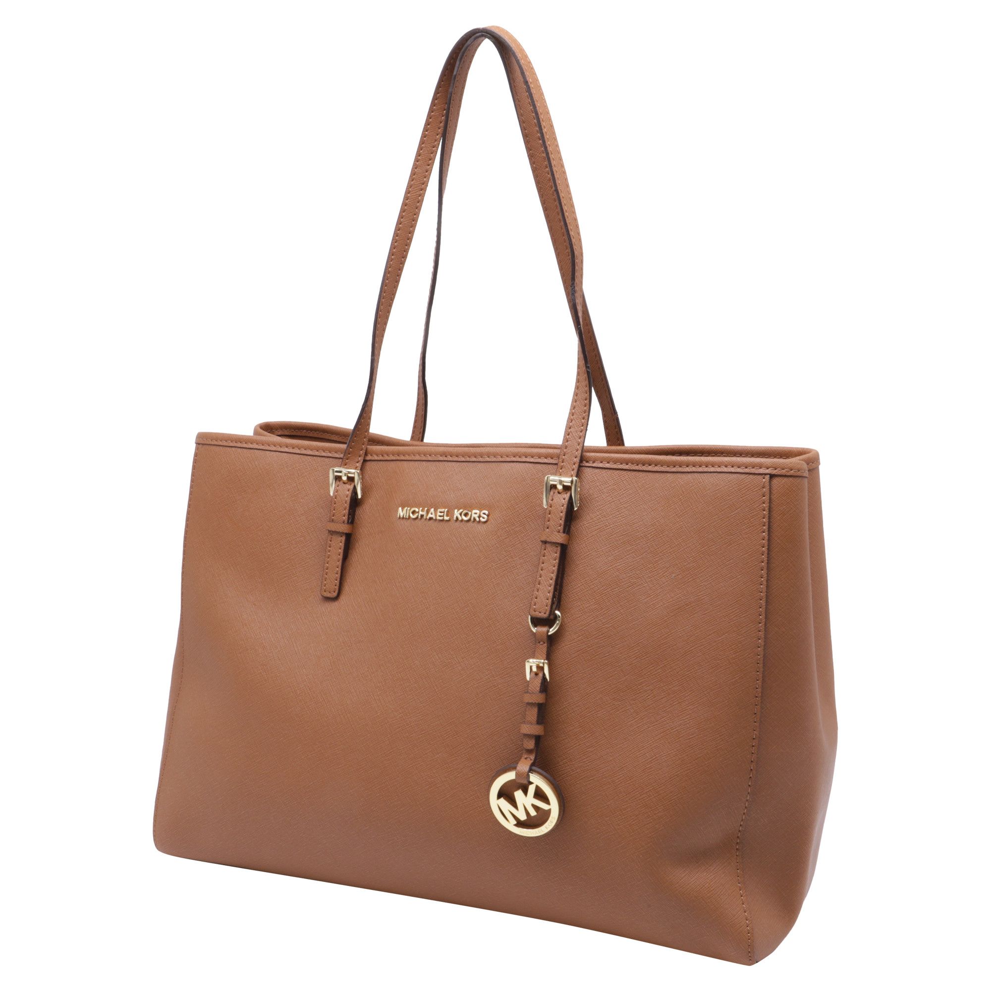 Michael Kors Michael Kors Jet Set Tote Bag in Brown Saffiano Leather Size ONE SIZE - 2 Thumbnail