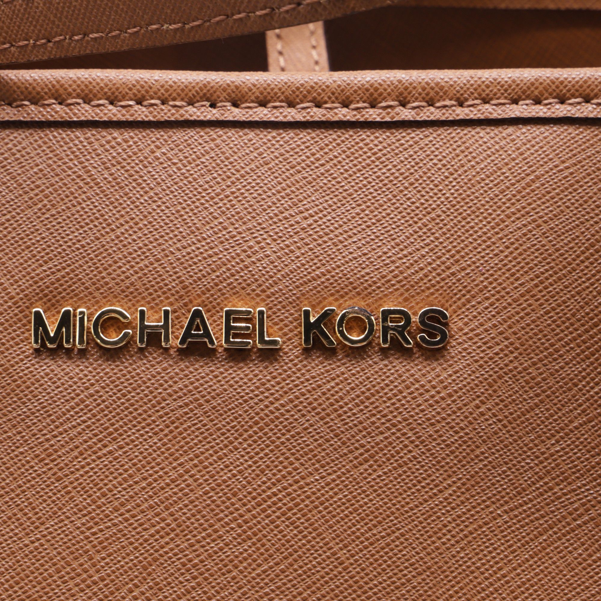 Michael Kors Michael Kors Jet Set Tote Bag in Brown Saffiano Leather Size ONE SIZE - 9 Thumbnail