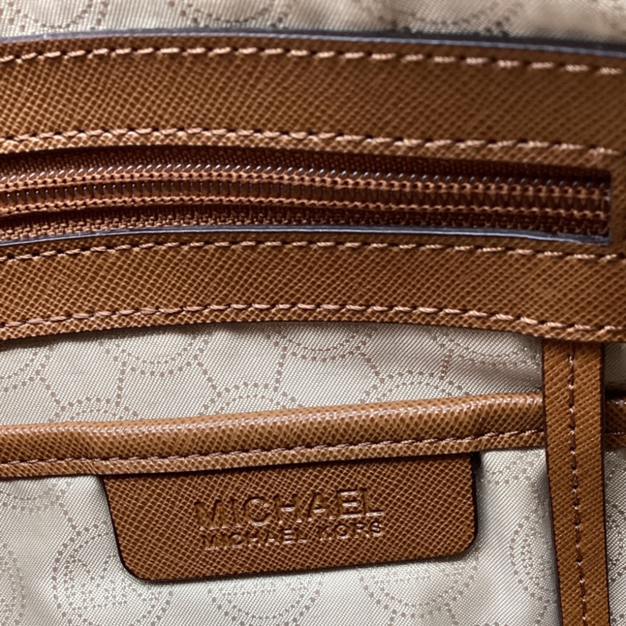 Michael Kors Michael Kors Jet Set Tote Bag in Brown Saffiano Leather Size ONE SIZE - 10 Thumbnail