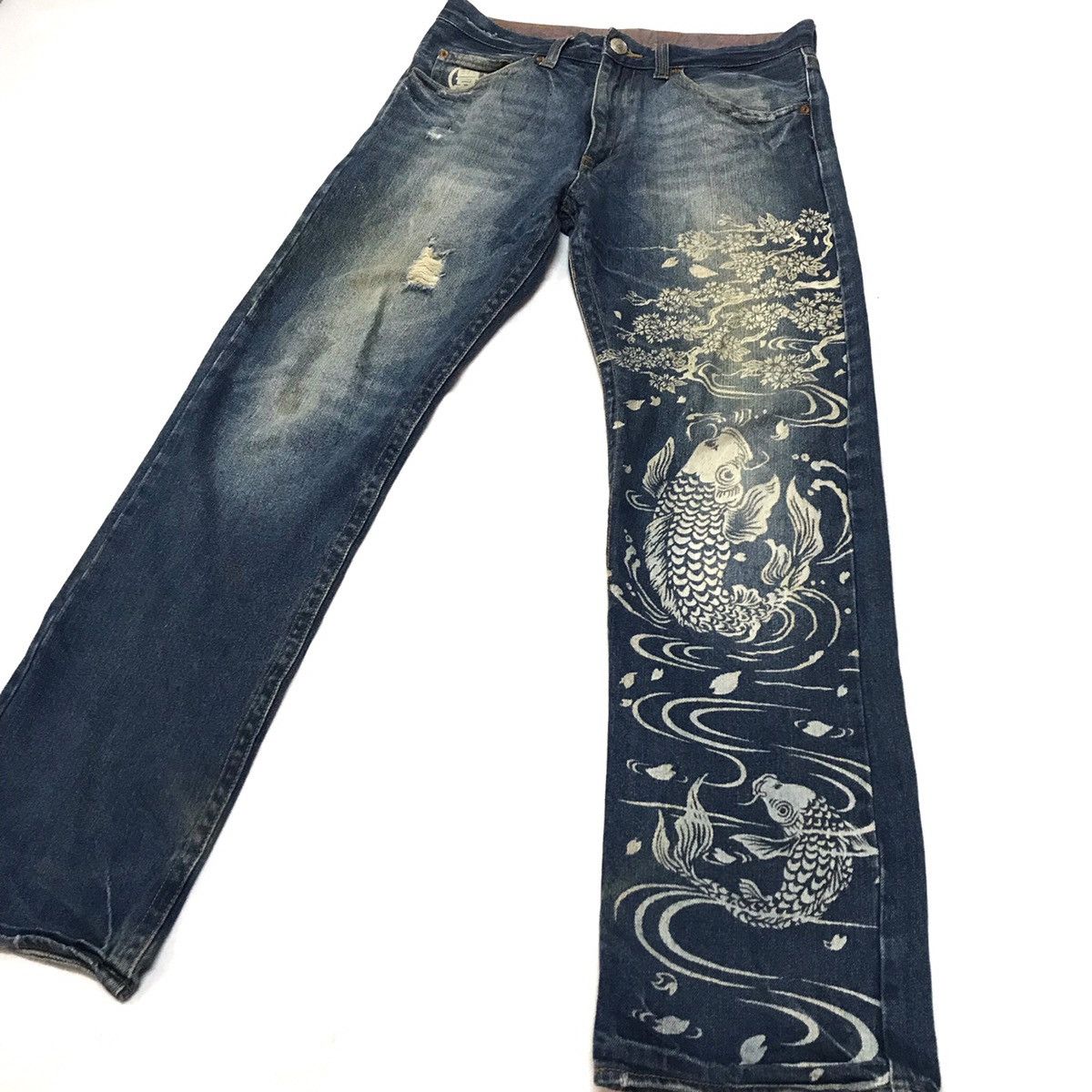 Distressed Denim × Japanese Brand × Rare Japanese brand jeans 