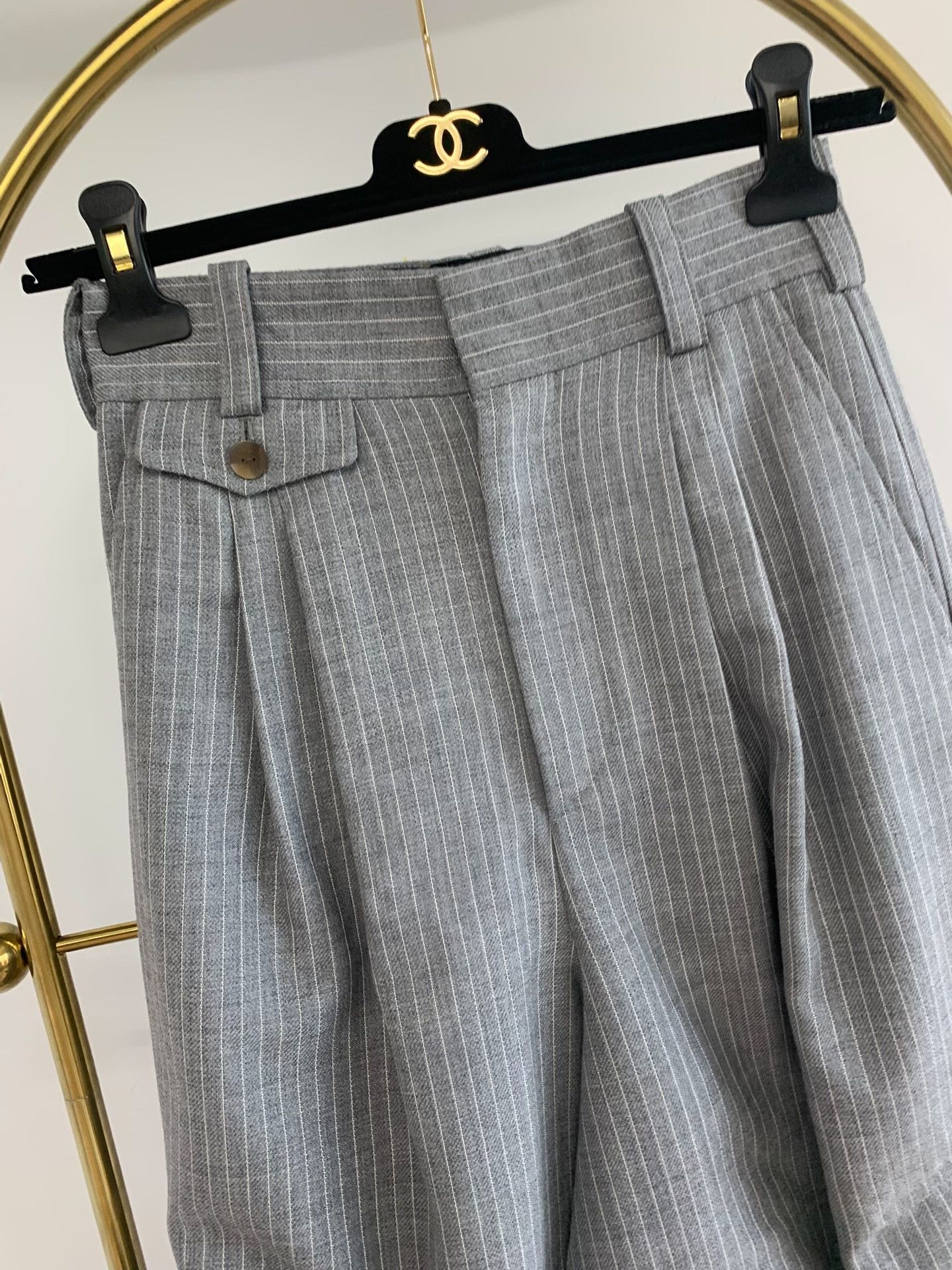 Loewe Loewe Gray Vertical Stripe Jogger Pants Size US 32 / EU 48 - 2 Thumbnail