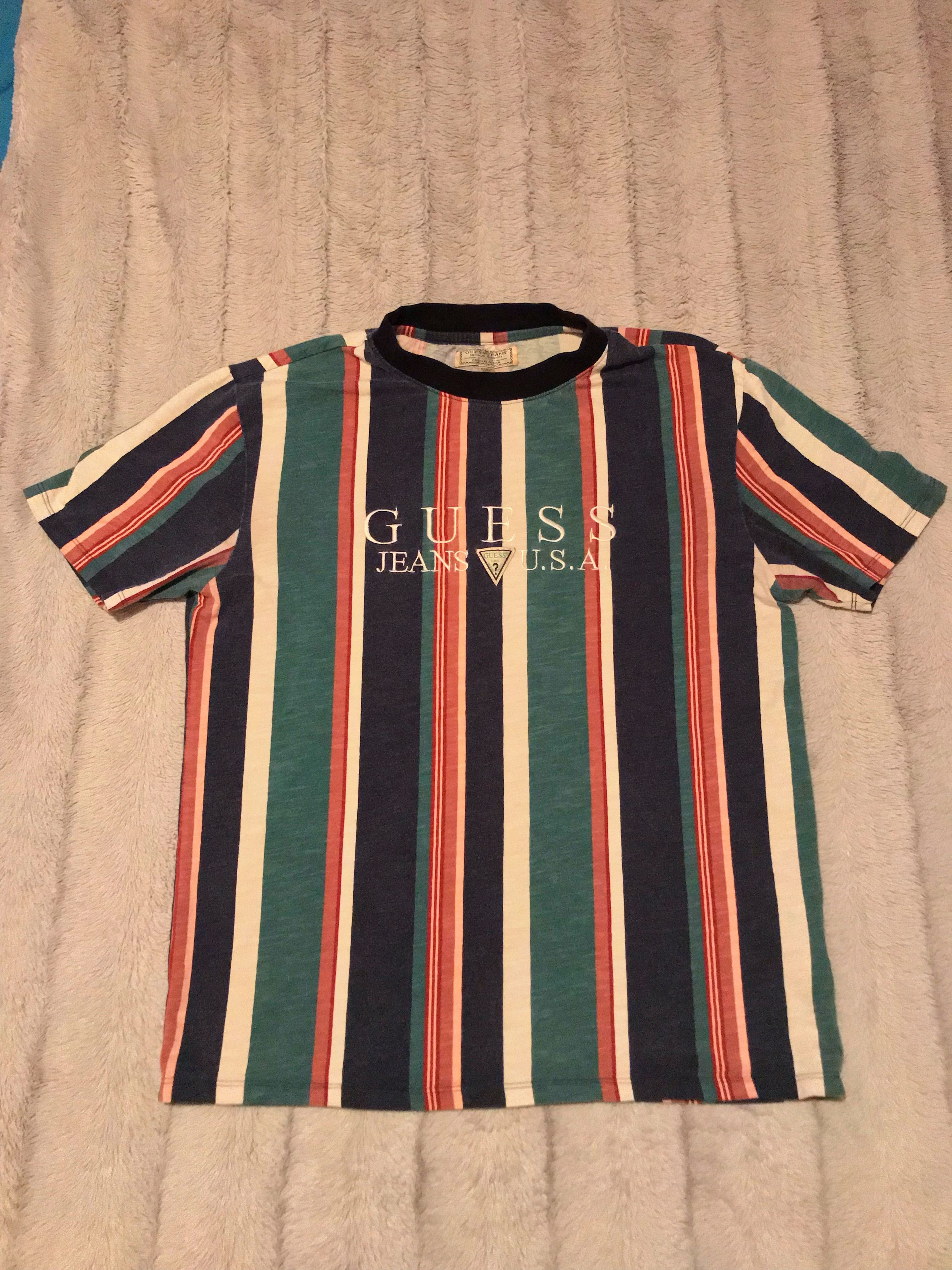Guess 81 Sayer Stripe Tee Grailed