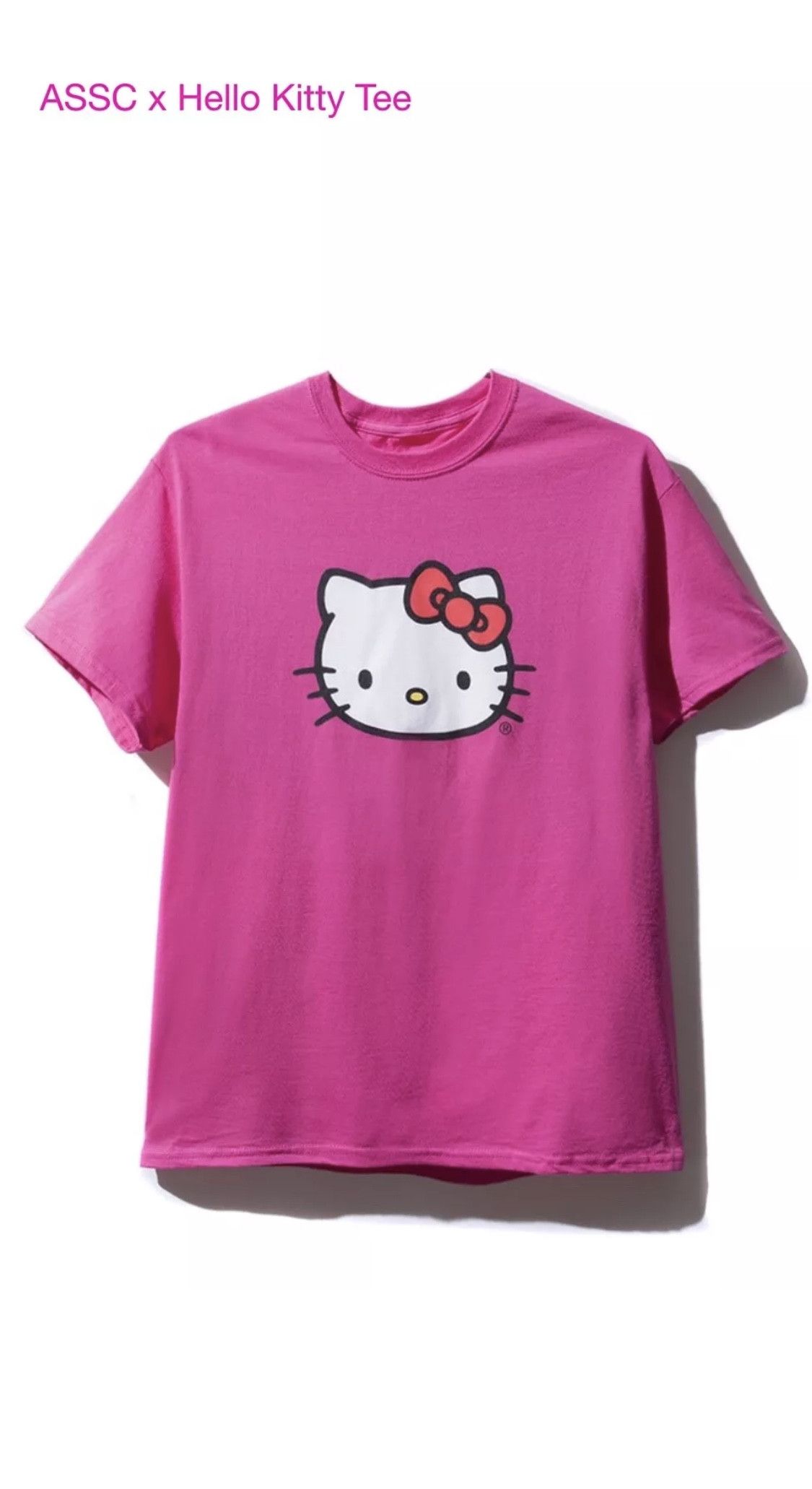 Anti Social Social Club DS Anti Social Social Club ASSC x Hello Kitty white Logo Pink Tee Shirt in hand Bape Supreme Kith Size US XL / EU 56 / 4 - 4 Thumbnail