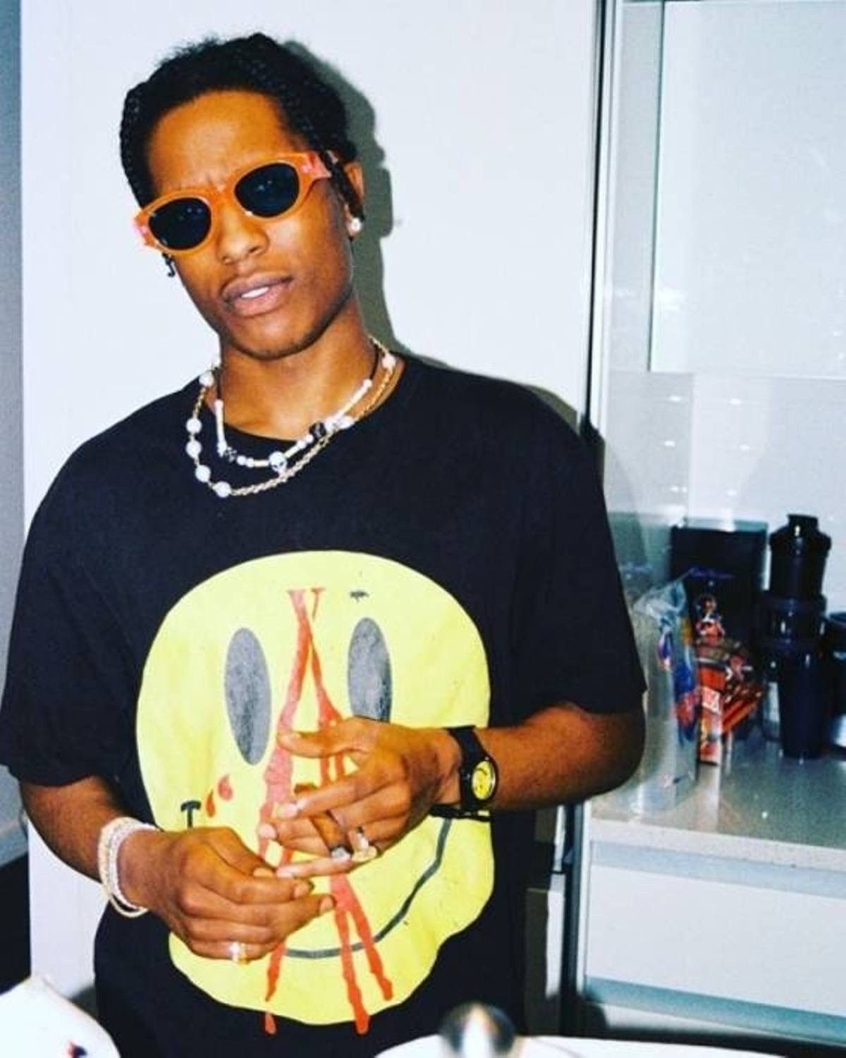 VLONE STAPLE RHINESTONE TEE - BLACK - PureAtlanta.com