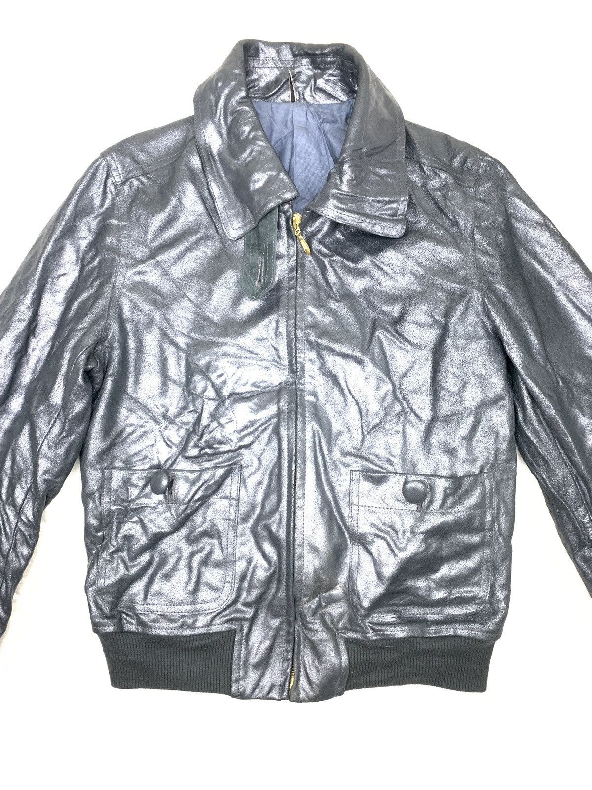 Black Barrett × If Six Was Nine × Neil Barrett RARE ‼️ Bali Barret Silver Coated Leather Jacket Size US XS / EU 42 / 0 - 2 Thumbnail