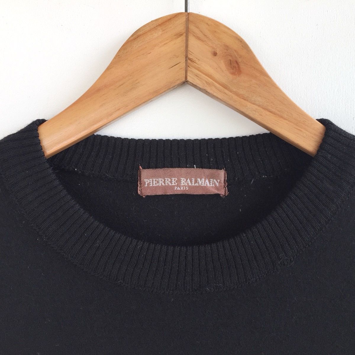 Pierre Balmain × Vintage Vintage Pierre Balmain Paris Wool Double Pocket Sweatshirt Size US M / EU 48-50 / 2 - 6 Thumbnail