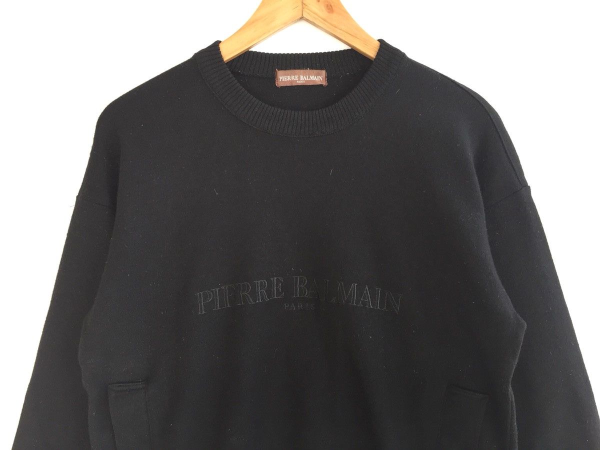 Pierre Balmain × Vintage Vintage Pierre Balmain Paris Wool Double Pocket Sweatshirt Size US M / EU 48-50 / 2 - 4 Thumbnail
