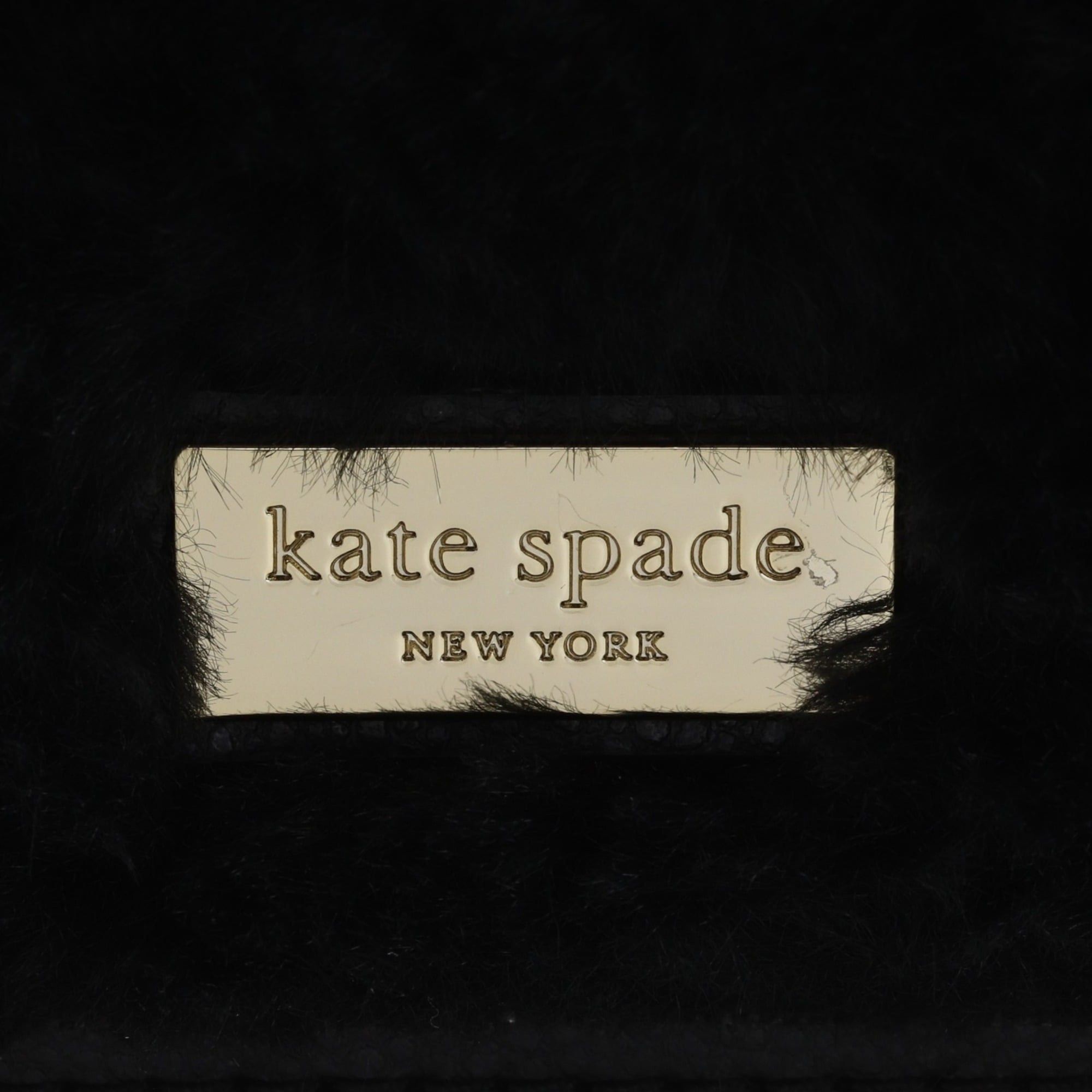 Kate Spade Kate Spade Cat Chain Shoulder Bag - Leather & Faux Fur, Black, Crossbody, Bag, Zipper Closure, Women's Size ONE SIZE - 15 Thumbnail