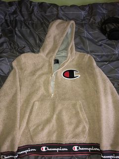 Champion sherpa hoodie store khaki