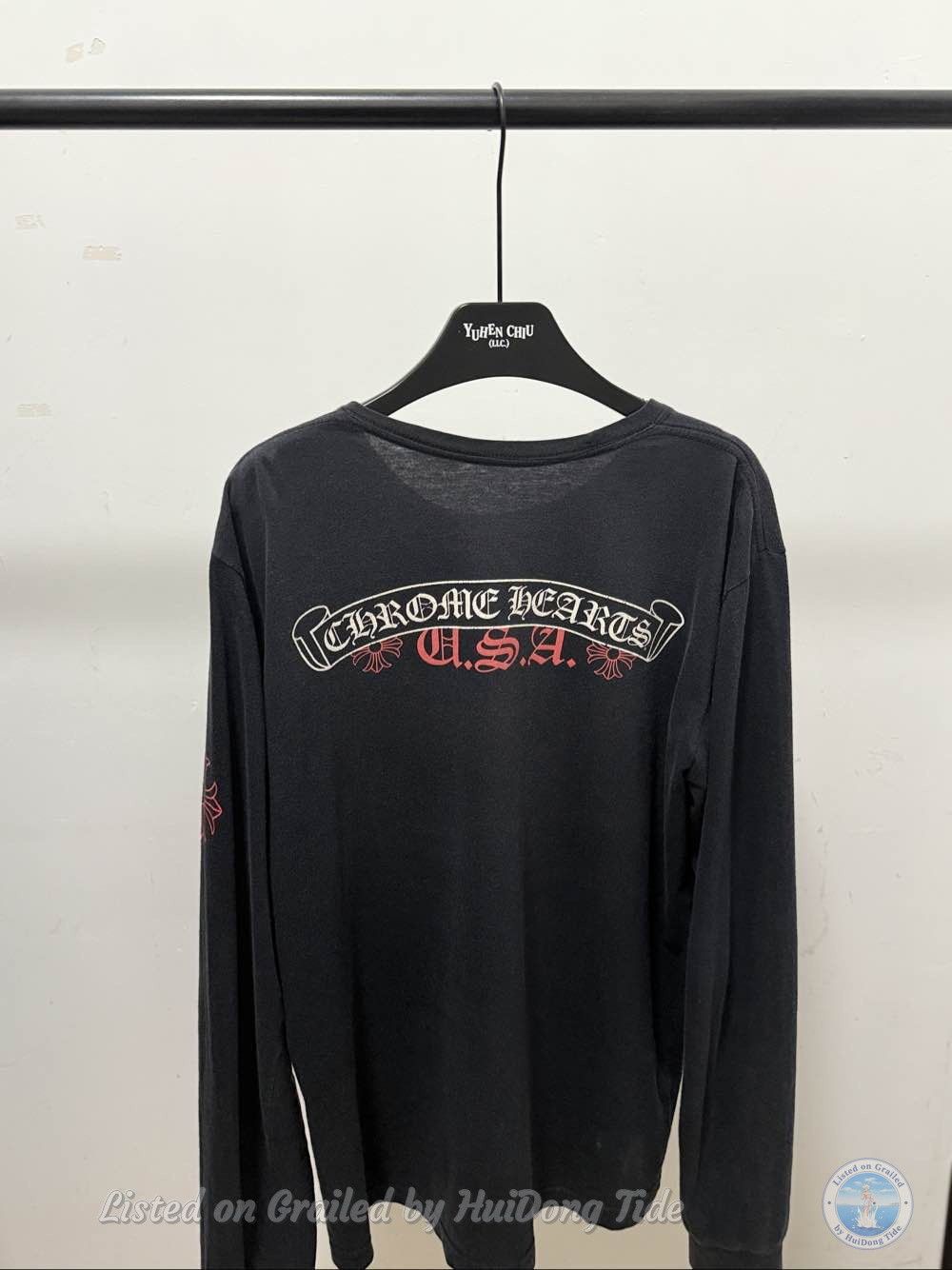 Chrome Hearts Chrome Hearts Red U.S.A. Long Sleeve T-Shirt Size L Size US L / EU 52-54 / 3 - 3 Thumbnail