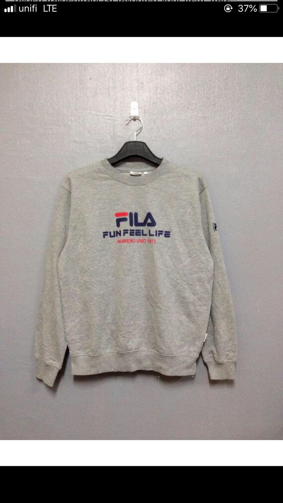 Rare!! FILA Fun Feel Life Sweatshirt Medium Size