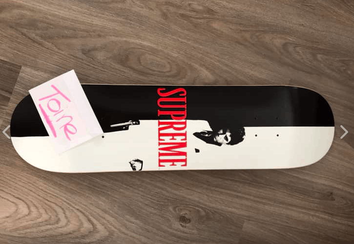 Supreme Scarface Split Skateboard Deck（Supreme scarface