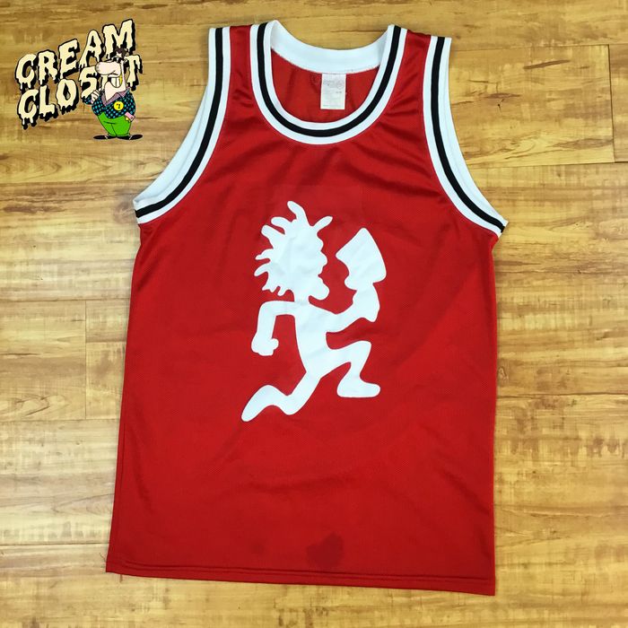 Vintage ICP INSANE CLOWN POSSE LOGO 5 RAP HIP HOP BASKETBALL JERSEY IN